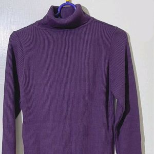 rib knit turtle neck