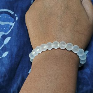 Matte White Bracelet | Glass Beads Bracele