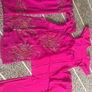 Heavy Embroidery Work Suit With Inner Party Wear