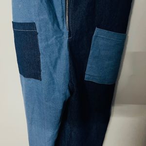 Multi Blue Pocket Dungaree’s