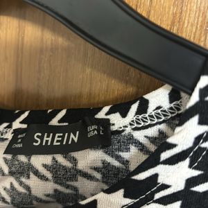 SHEIN Houndstooth Pattern Dress