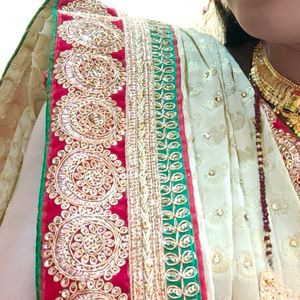 Golden Zari Work Saree