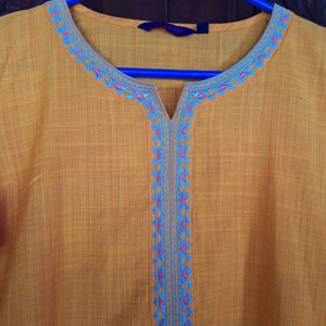 Mango Color Kurta