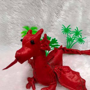 "Mini Red Chinese Dragon Plush Toy – 7 Inches