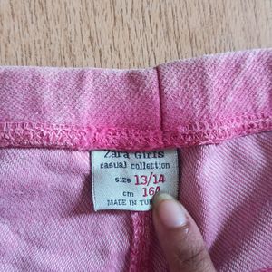 Zara Girls Pink Jeggings Stretchable