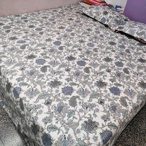 Beautiful Flowers Print 🌹 Double Bed Bedsheet