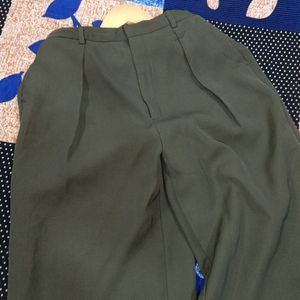 Olive Green Korean Trouser Women