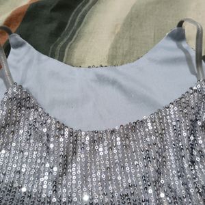 Sale❗❗Silver Sequin Party Top