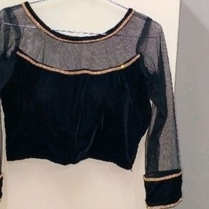 Black Blouse (Net+Velvet)