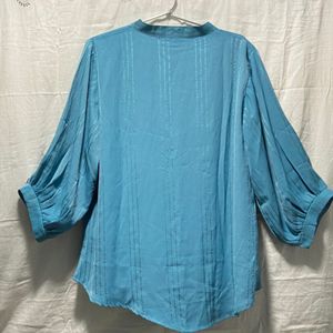 Light teal blue colour top, fresh piece with tags