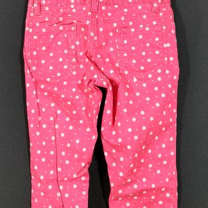 Pink Printed Pant For Girls (7-8 Years)