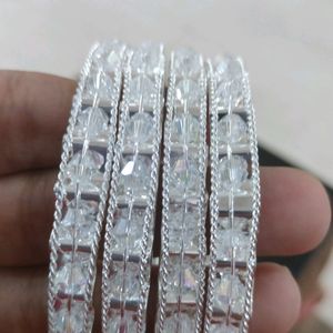 White Jhumar Bangles