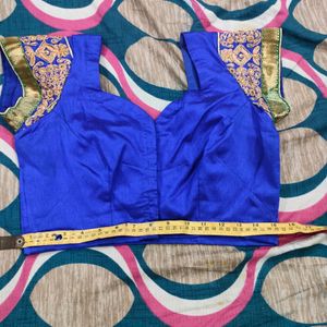 Mharoom + Blue+ Golden Party Wear Saree