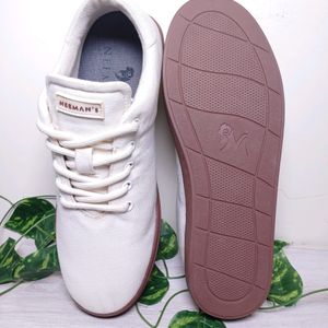 Newman's Branded Comfort Off-white Shoe Size-8