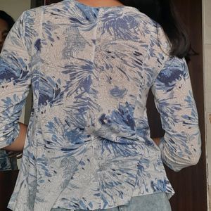 Blue Patterned Top