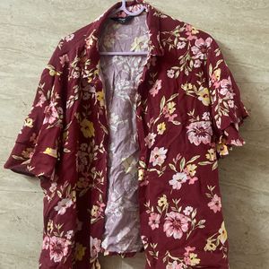 Floral Print Button Up Shirt