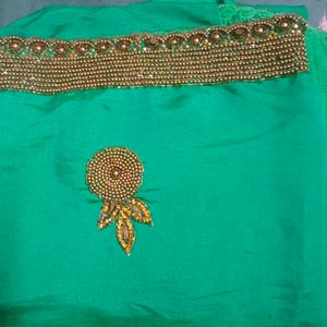 Plain stylish unique work saree simple & beautiful