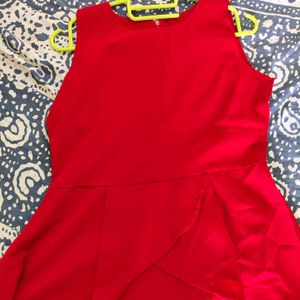 Red Peplum CropTop