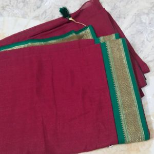 Beautiful saree. soft fabrics.small border.unused.