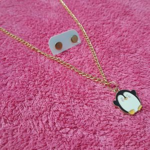 Beautiful Panda Neckpiece With Beautifu Earings