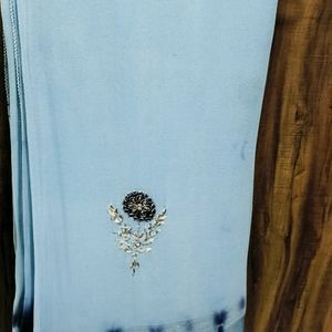 Blue Colour Tye Dye Siffon Saree