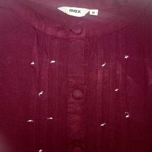 Women Max Maroon Top