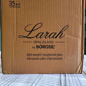 New Larah By Borosil 35 Pc Opalware Dinner Set