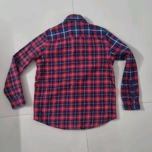 Checkered Red & Nevy Blue Shirt