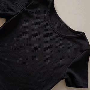 Black Fitted Top 30 Chest