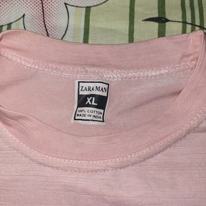 Zara Unisex Pink T-shirt