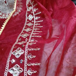 Unstitched Chanderi Suit