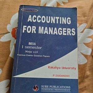 Accounting For Managers