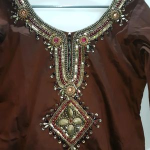 Embellished Brown Kurta🥀