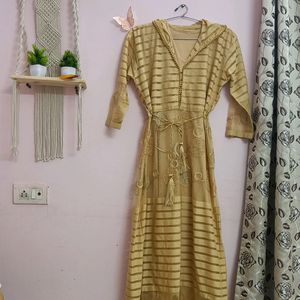 Imported Dress With Hoody And Ribbon And Inner Wear