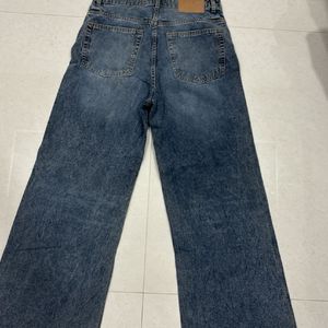 H&M Dark Blue Wide Leg Jeans
