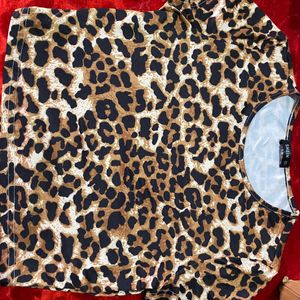 Shein Leopard Print Top