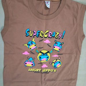 Sleeveless Tshirt For Kids