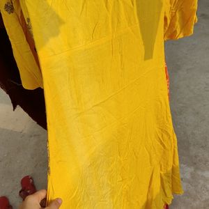 Yellow Gown Kurta