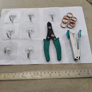 Tools (Hooks,wire Cutter,Stapler,Copper Rings)