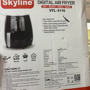 Skyline Digital Air Fryer 5.2 L Selaed Pack