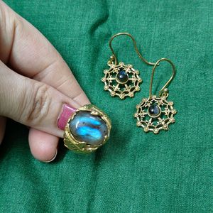 Labradorite Goldplated Set