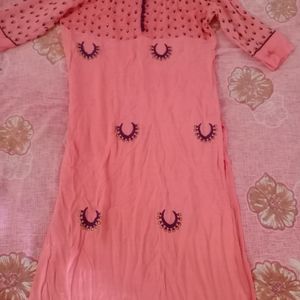 Light Rose Pink Long Kurta..No Flaws ..No Colour Faded..It's Looks Totally Good