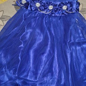 cute small girls blue colour gown