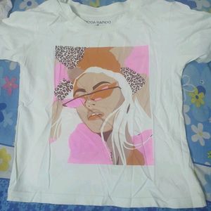 Moda Rapido Women Off White Printed Tshirt