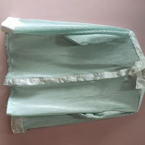 Teal,Pearl White Shimmer Shirt