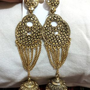 Oxidised Jhumki Earing