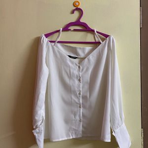 White Off Shoulders Top - XL Size