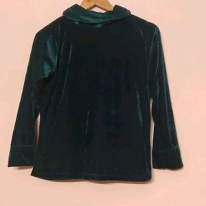 Green Velvet Top