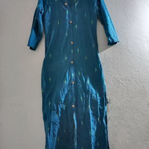 Blue Colour Cotton Dress