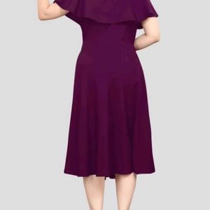 Fit And Flared Purple Dress